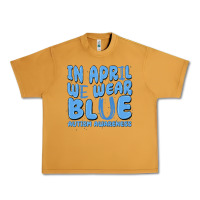 Peanut Butter in april we wear blue autism awareness Urban Heavy Tee - MaliasSmallBusiness