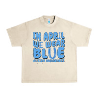 Sandshell in april we wear blue autism awareness Urban Heavy Tee - MaliasSmallBusiness