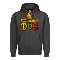 Charcoal Heather dos my second mexican birthday Zipper Hoodie - Jasminsmagicworld