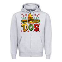 Heather Grey dos my second mexican birthday Zipper Hoodie - Jasminsmagicworld