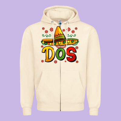 Dos My Second Mexican Birthday Zipper Hoodie Designed By Jasminsmagicworld