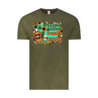 Vintage Olive Somewhere Between Whiskey and Jesus Vintage Tee - Jasminsmagicworld