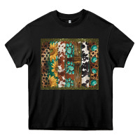 Black western patterns brushstroke Heavy Core Tee - BarkalooDesign