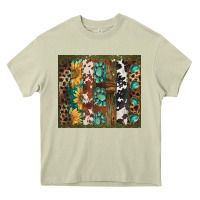 Mossy western patterns brushstroke Heavy Core Tee - BarkalooDesign