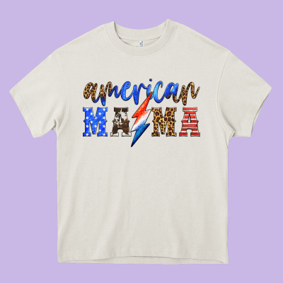 American Mama Thunderbolt Heavy Core Tee Designed By Hra Design Shop