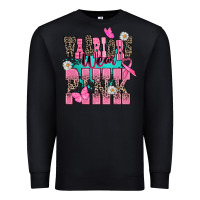 Black Warriors wear pink Cancer Awareness Premium Sweatshirt - HowdyJamesFarm