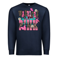 Navy Warriors wear pink Cancer Awareness Premium Sweatshirt - HowdyJamesFarm