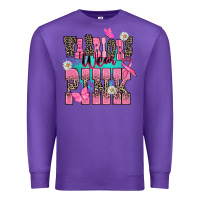 Purple Warriors wear pink Cancer Awareness Premium Sweatshirt - HowdyJamesFarm