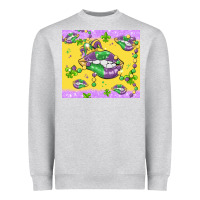 Heather Grey mardi gras lips Heavyweight Sweatshirt - MaliasSmallBusiness