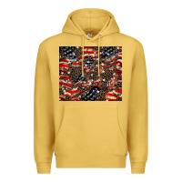 Antique Gold American flag leopard tumbler Premium Hoodie - HowdyJamesFarm