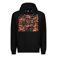 Black American flag leopard tumbler Premium Hoodie - HowdyJamesFarm