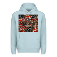 Blue Mist American flag leopard tumbler Premium Hoodie - HowdyJamesFarm