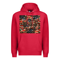 Cardinal American flag leopard tumbler Premium Hoodie - HowdyJamesFarm