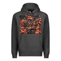 Charcoal Heather American flag leopard tumbler Premium Hoodie - HowdyJamesFarm