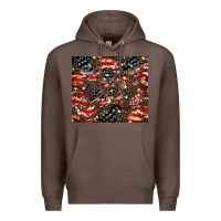 Coffee American flag leopard tumbler Premium Hoodie - HowdyJamesFarm