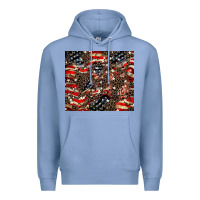 Colony Blue American flag leopard tumbler Premium Hoodie - HowdyJamesFarm
