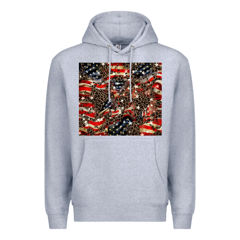American Flag Leopard Tumbler Premium Hoodie by HowdyJamesFarm | Teevron