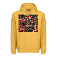 Mustard American flag leopard tumbler Premium Hoodie - HowdyJamesFarm