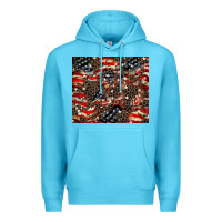 Ocean Blue American flag leopard tumbler Premium Hoodie - HowdyJamesFarm