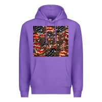Purple American flag leopard tumbler Premium Hoodie - HowdyJamesFarm