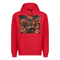 Red American flag leopard tumbler Premium Hoodie - HowdyJamesFarm
