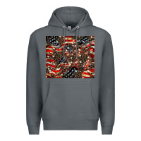Rock American flag leopard tumbler Premium Hoodie - HowdyJamesFarm