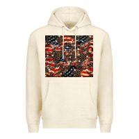 Sandshell American flag leopard tumbler Premium Hoodie - HowdyJamesFarm
