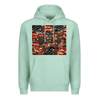 Seafoam American flag leopard tumbler Premium Hoodie - HowdyJamesFarm
