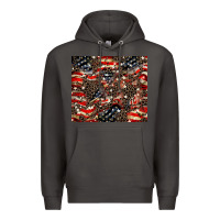 Smoke American flag leopard tumbler Premium Hoodie - HowdyJamesFarm
