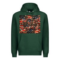 Sports Green American flag leopard tumbler Premium Hoodie - HowdyJamesFarm