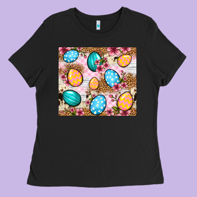 Easter Eggs Cowhide Leopard Tumbler Easter Day Ladies Tee Designed By Neo Western