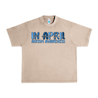 French Oak in april we wear blue autism awareness Urban Heavy Tee - MaliasSmallBusiness