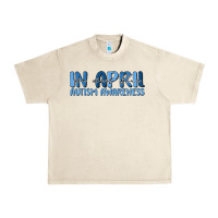 Sandshell in april we wear blue autism awareness Urban Heavy Tee - MaliasSmallBusiness