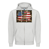 Dove Grey proud veteran veterans day Zipper Hoodie - Jasminsmagicworld