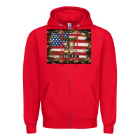 Red proud veteran veterans day Zipper Hoodie - Jasminsmagicworld