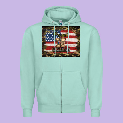 Proud Veteran Veterans Day Zipper Hoodie Designed By Jasminsmagicworld