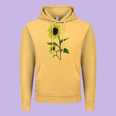 Buttercream Sunflower Vintage Hoodie Designed By Lillyallendesigns