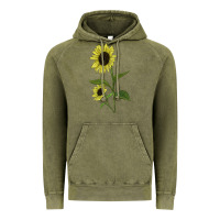 Vintage Olive Buttercream Sunflower Vintage Hoodie - LillyAllenDesigns