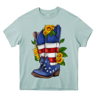 Arona american cowboy boot with sunflower Heavy Core Tee - HRA Design Shop