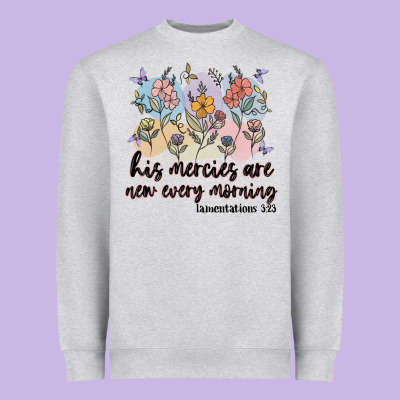 His Mercies Are New Every Morning Heavyweight Sweatshirt Designed By Maliassmallbusiness