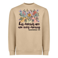 Mushroom his mercies are new every morning Heavyweight Sweatshirt - MaliasSmallBusiness