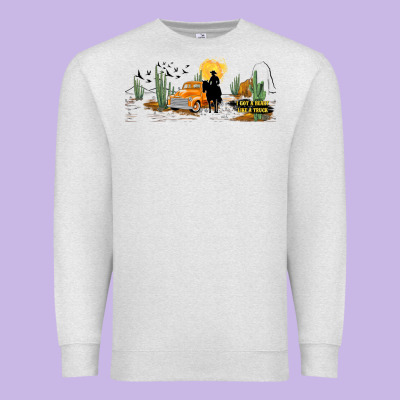 Western I Got A Heart Like A Truck Premium Sweatshirt Designed By Tumblerdesignbyshophia