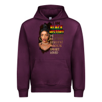 Mauve Wine I am black history black girl Urban Hoodie - FaDigitalArtStudio