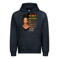 Navy I am black history black girl Urban Hoodie - FaDigitalArtStudio
