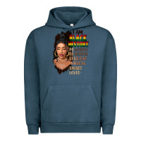 Pigment Midnight Navy I am black history black girl Urban Hoodie - FaDigitalArtStudio