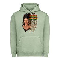 Pigment Oil Green I am black history black girl Urban Hoodie - FaDigitalArtStudio