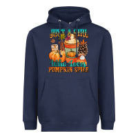 Navy Just a girl who loves pumpkin spice Heavyweight Hoodie - NancyCooperArtShop