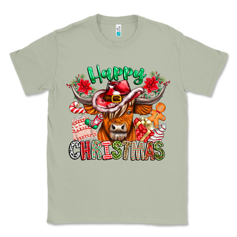 Happy Christmas Cow Classic Tee by CowhideDigitalArt | Teevron