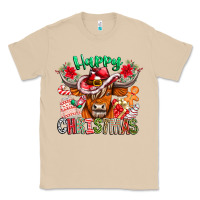 Mushroom Happy Christmas Cow Classic Tee - CowhideDigitalArt