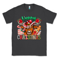 Smoke Happy Christmas Cow Classic Tee - CowhideDigitalArt